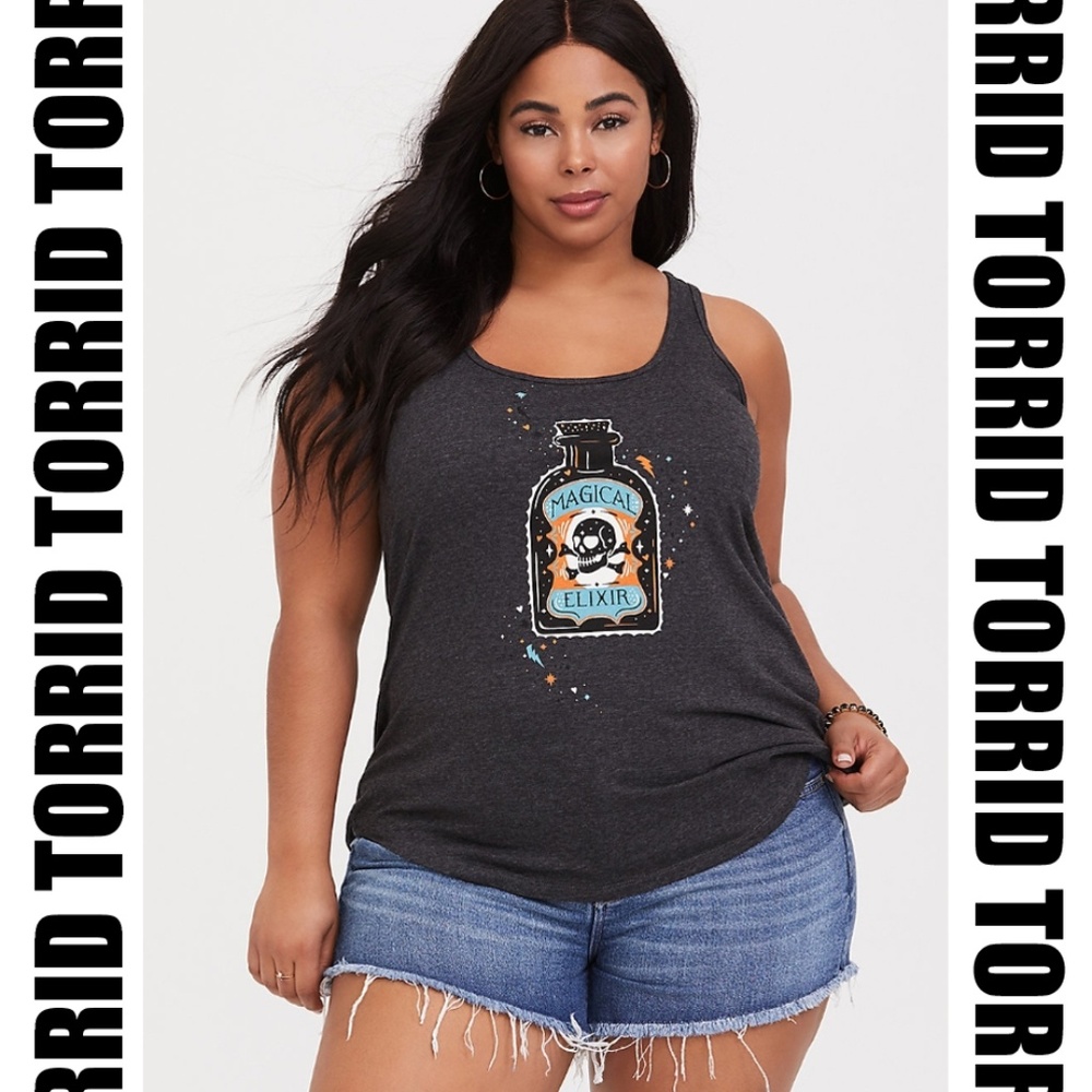 Torrid - Dark Grey Magical Elixir Tank NWT